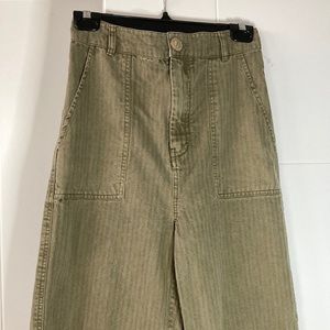 Free People high waisted green jeans